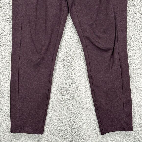 LOFT Outlet Ankle Leggings Women L Purple Pull On Stretch Elastic Waist i36 - Picture 4 of 13